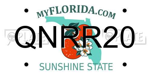 QNRR20 Florida License Plate