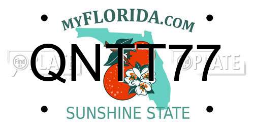 QNTT77 Florida License Plate