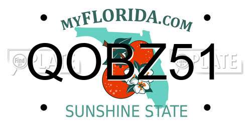 QOBZ51 Florida License Plate