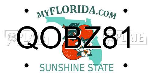 QOBZ81 Florida License Plate
