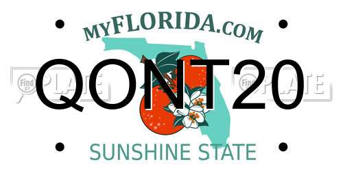 QONT20 Florida License Plate