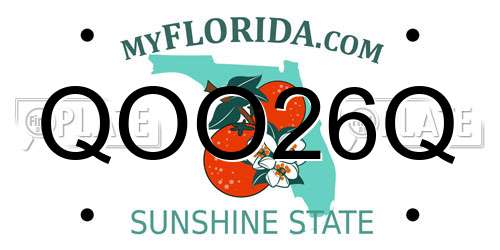 QOO26Q Florida License Plate