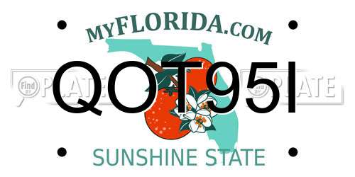 QOT95I Florida License Plate