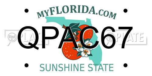 QPAC67 Florida License Plate