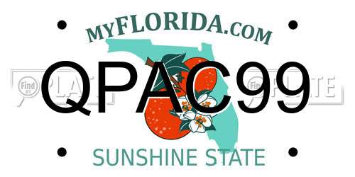 QPAC99 Florida License Plate