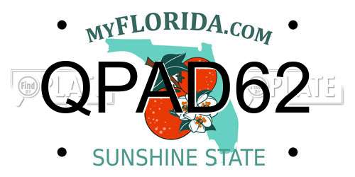 QPAD62 Florida License Plate