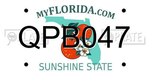 QPB047 Florida License Plate