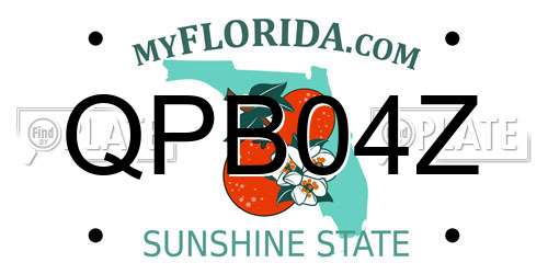 QPB04Z Florida License Plate