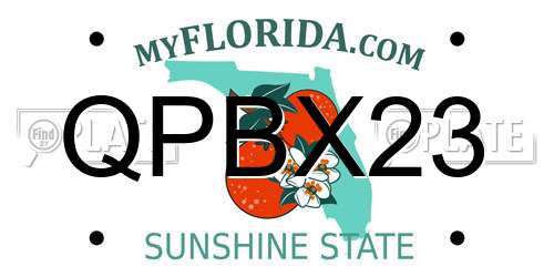 QPBX23 Florida License Plate