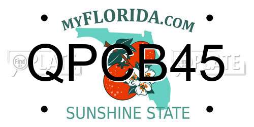 QPCB45 Florida License Plate