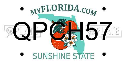 QPCH57 Florida License Plate