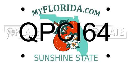 QPCI64 Florida License Plate