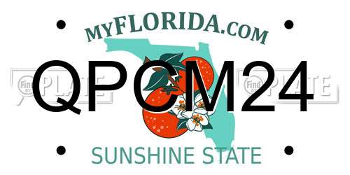 QPCM24 Florida License Plate