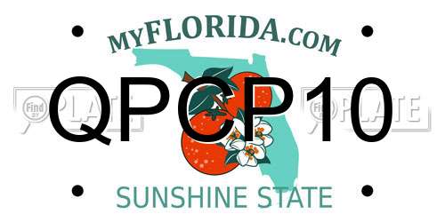 QPCP10 Florida License Plate