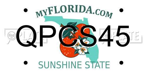 QPCS45 Florida License Plate