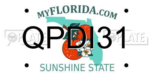 QPDI31 Florida License Plate