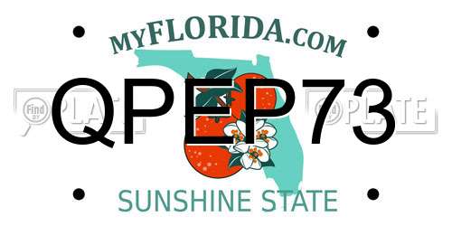 QPEP73 Florida License Plate