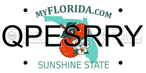 QPESRRY Florida License Plate