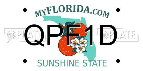 QPF1D Florida License Plate