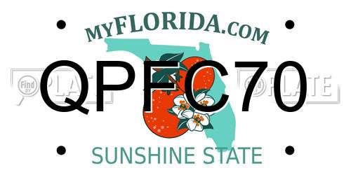 QPFC70 Florida License Plate