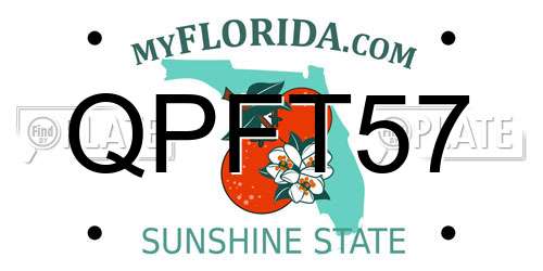 QPFT57 Florida License Plate