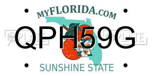QPH59G Florida License Plate