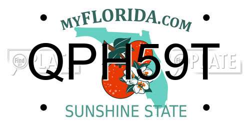 QPH59T Florida License Plate