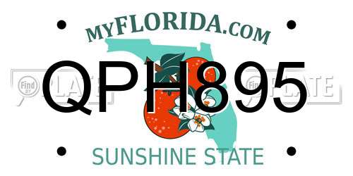 QPH895 Florida License Plate