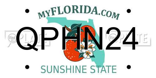 QPHN24 Florida License Plate