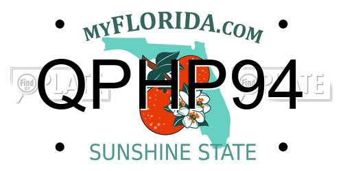 QPHP94 Florida License Plate