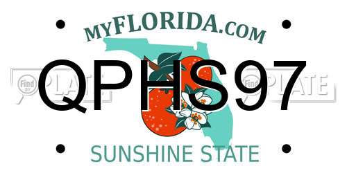 QPHS97 Florida License Plate