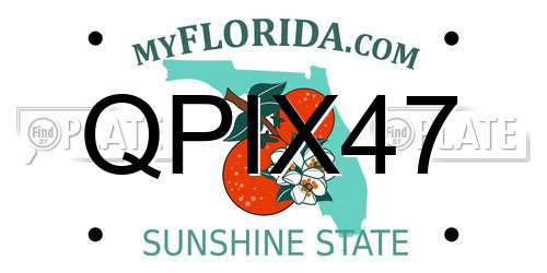 QPIX47 Florida License Plate