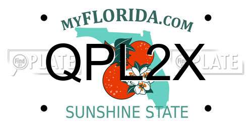 QPL2X Florida License Plate