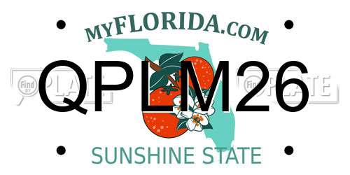 QPLM26 Florida License Plate