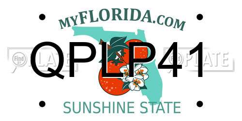 QPLP41 Florida License Plate