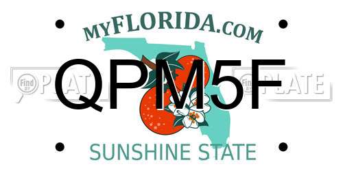QPM5F Florida License Plate