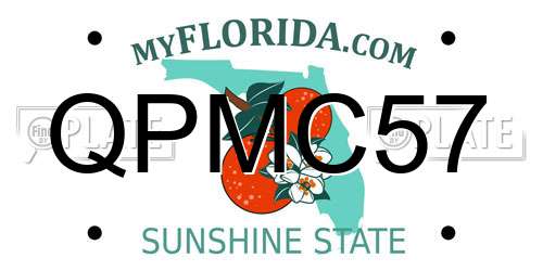 QPMC57 Florida License Plate