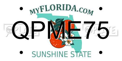QPME75 Florida License Plate