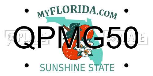 QPMG50 Florida License Plate