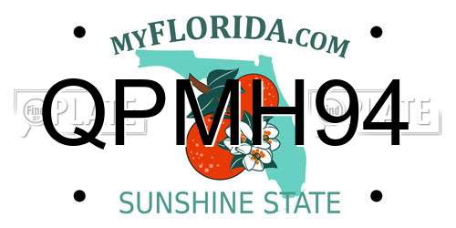 QPMH94 Florida License Plate