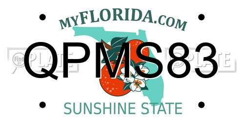 QPMS83 Florida License Plate