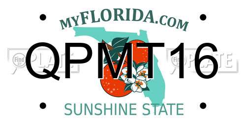 QPMT16 Florida License Plate