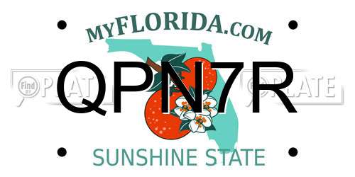 QPN7R Florida License Plate