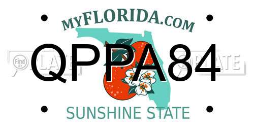 QPPA84 Florida License Plate
