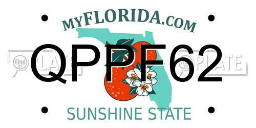 QPPF62 Florida License Plate