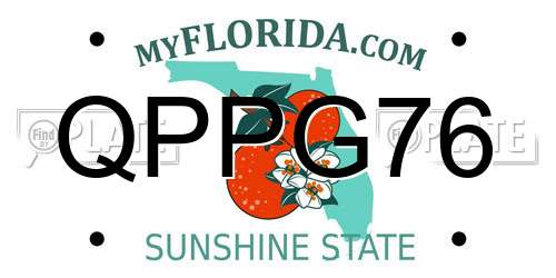 QPPG76 Florida License Plate