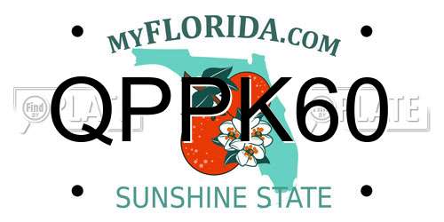 QPPK60 Florida License Plate