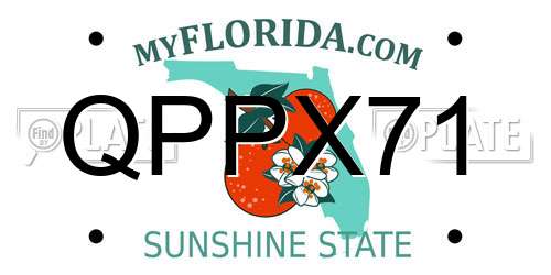 QPPX71 Florida License Plate