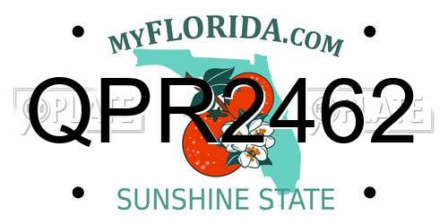 QPR2462 Florida License Plate
