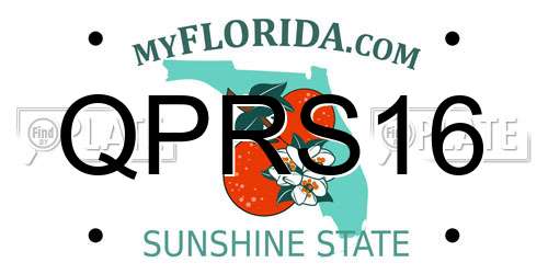 QPRS16 Florida License Plate